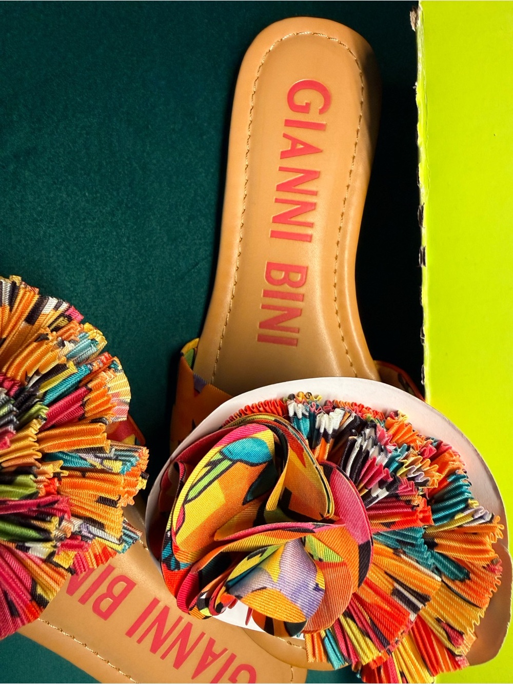 💞BRAND NEW!!! 💞Gianni Bini
Zaven Abstract Floral Print Ruffle Slide Sandals - Picture 8 of 9